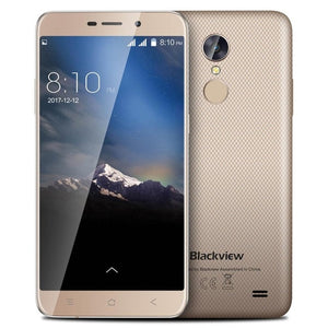 Blackview A10 Android 7.0 3G Smartphone MT6580A Quad Core 2GB RAM 16GB ROM 5inch HD Fingerprint 8.0MP Rear Camera Mobile Phone