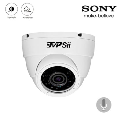 24Pcs Infrared Leds 4K 8mp 5mp 4MP 2MP Waterproof IP66 White Metal Dome AHD Audio hemisphere Surveillance Security CCTV Camera