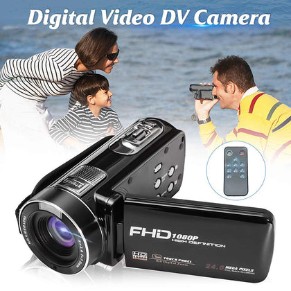 24MP Full HD 4K 1080P Touchscreen Video Camera Handheld DV Professional Night Vision Anti-shake Digital Photo Camera Camcorder