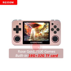 ANBERNIC RG350M Retro Games Aluminum Alloy IPS Screen PS1 gift Video Games console Emulators Handheld Game Player RG351 HDMI TV