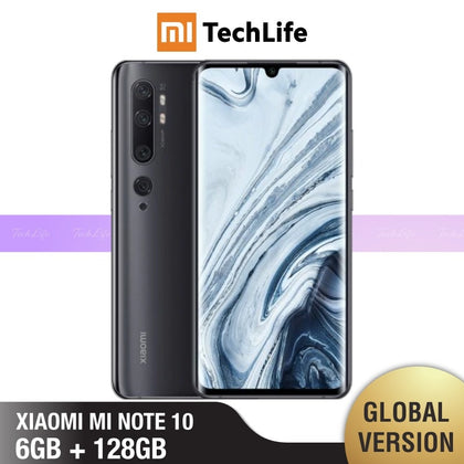 Global Version Xiaomi Mi Note 10 128GB ROM 6GB RAM (Brand New / Sealed) note 10, note10 Smartphone Mobile