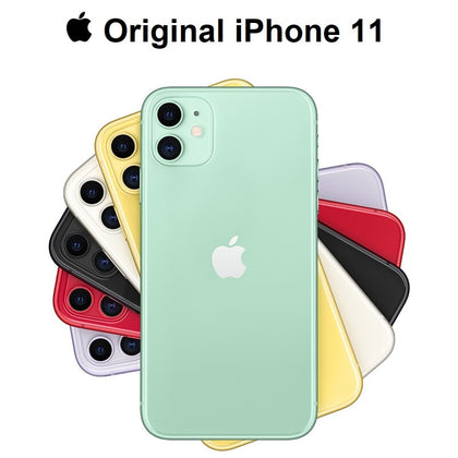 Original nova apple iphone 11 dupla 12mp câmera a13 chip 6.1 "tela retina líquida ios smartphone lte 4g lento selfie mi wifi 6