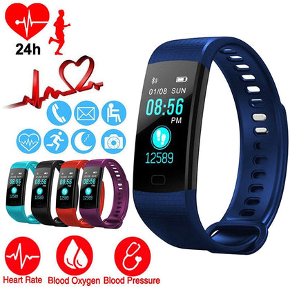 Relógio inteligente esportes atividade de fitness rastreador freqüência cardíaca pressão arterial pulseira ip67 à prova dip67 água banda pedômetro para ios android