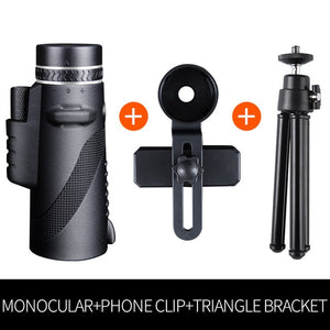 Poderoso monocular longo alcance 1000m telescópio para smartphone 40x60 militar spyglass zoom alta qualidade hd caça óptica escopo