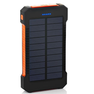 ¡Oferta! Banco de energía Solar a prueba de agua 30000mAh Cargador Solar 2 puertos USB cargador externo Powerbank para teléfono inteligente Xiaomi MI iPhone 8