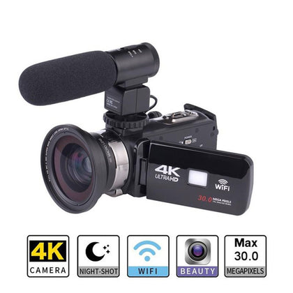 4K HD Shooting Digital Photo Video Digital Camera Camcorder Travel Adventure Home Professional Infrared Night Shot Handheld DV