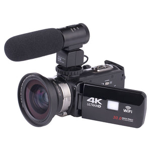 Full HD 4K Video Camera Wifi Handheld DV Professional Night Vision Anti-Shake Digital Photo Camera Camcorder Flow Stabilizer